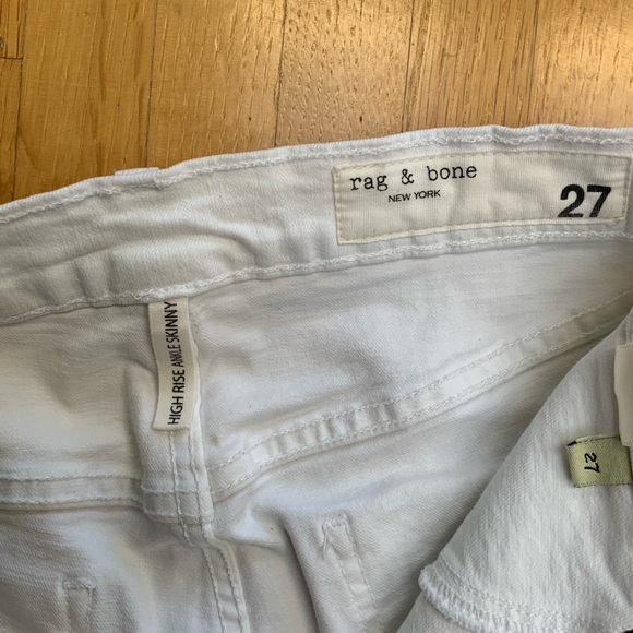 RAG & BONE High Rise Ankle Skinny Jean with raw hem - style no. W1566M595WTM - Picture 11 of 12